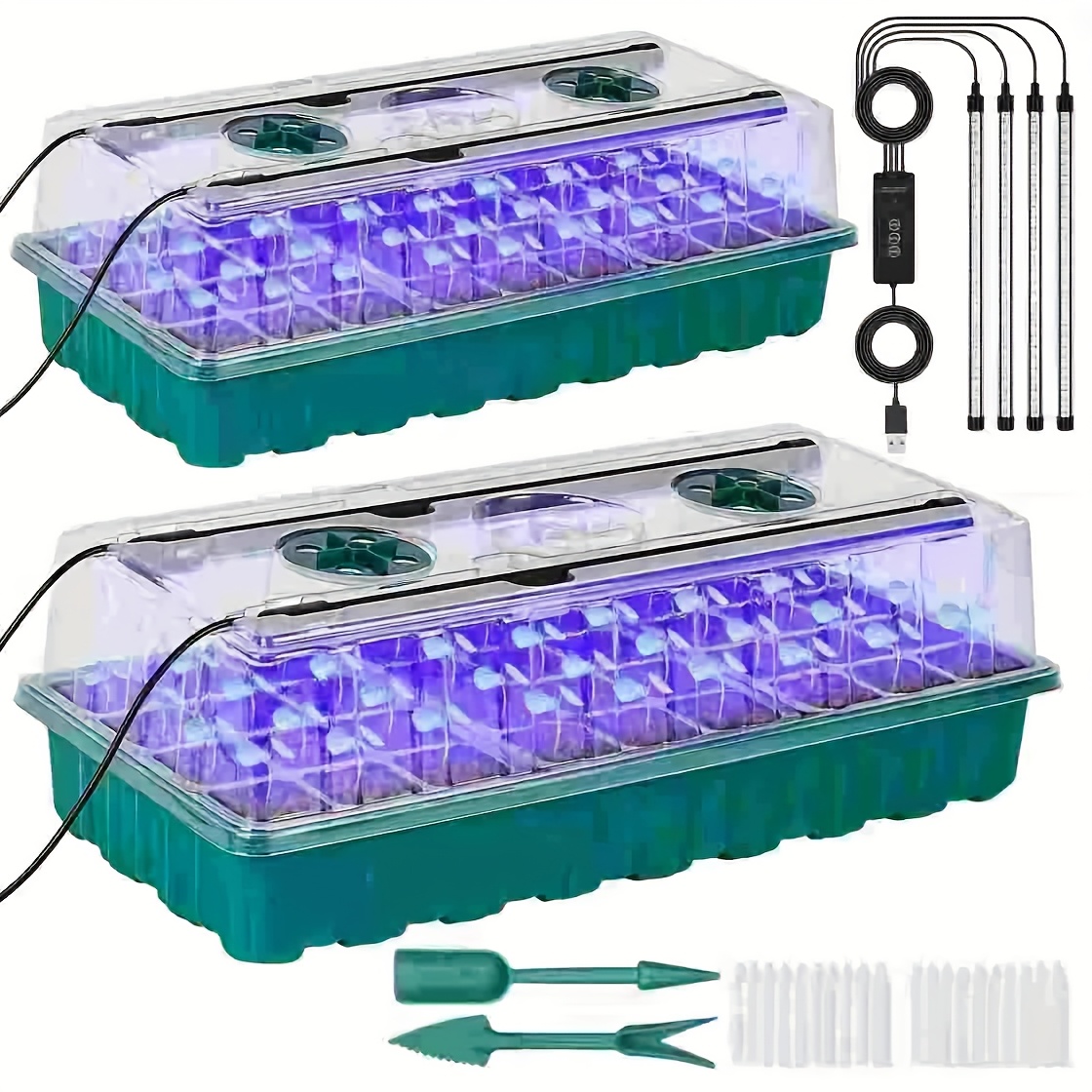 Seed Starter Tray - 72-Cell Seed Starter Tray with Growth