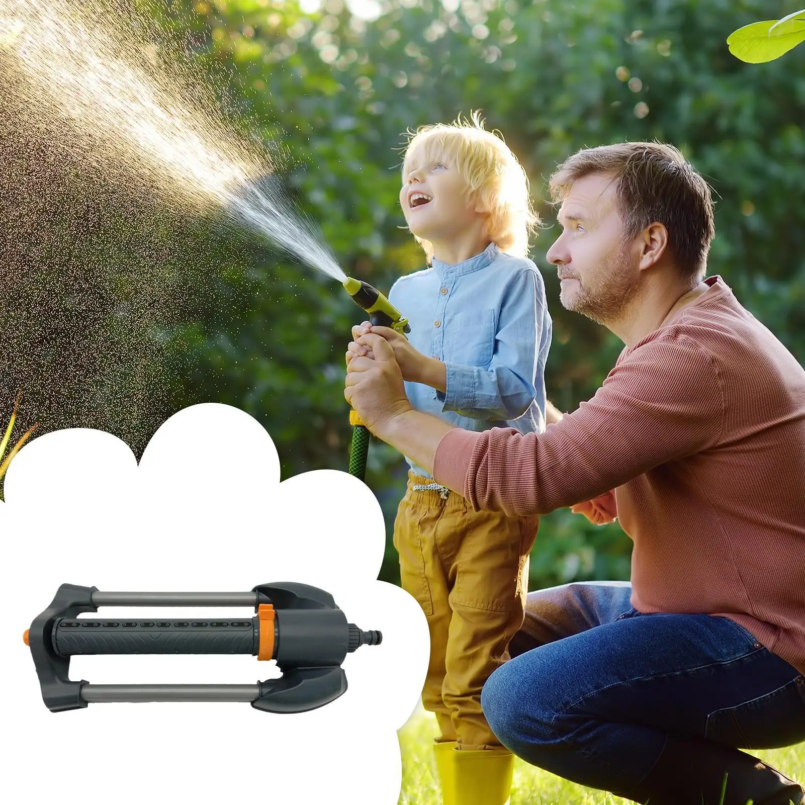 Raised Garden Bed - Water Sprinkler Oscillating Garden Watering Tool