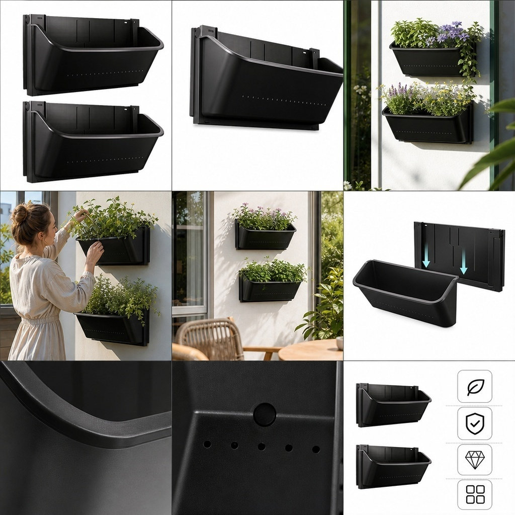2Pcs Wall Mounted Planter Pots - огляд і ціна Vertical Planter